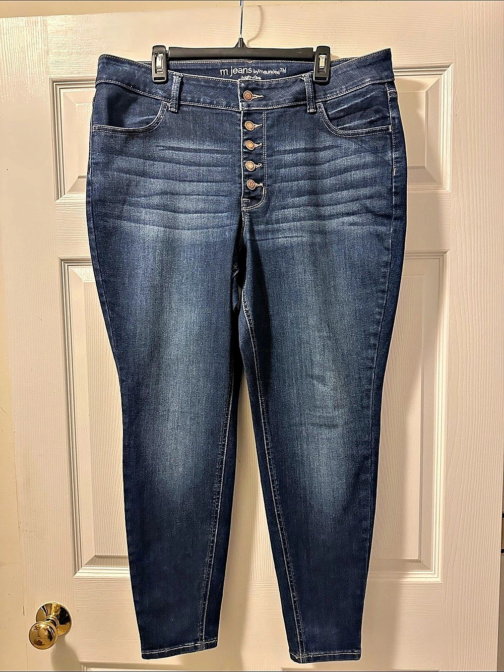 Women’s M Jeans By Maurices High Rise Button Fly Skinny Ankle Jeans - Size 20W